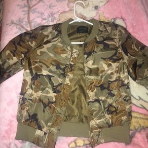 Camo bomber jacket